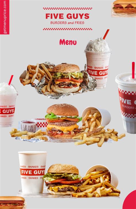 five guys burgers & fries menu|Five Guys Menu Prices UK 2024